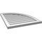 Ekena Millwork Quarter Round Top Right Surface Mount PVC Gable Vent w/ 2"W x 2"P Brickmould Sill Frame, 24"W x 30"H GVPQR24X3003SN - alternate 5